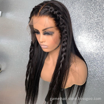 100% Raw Virgin Indian Hair Wigs Bone Straight 13X4 13X6 Lace Frontal Real Human Hair Wig